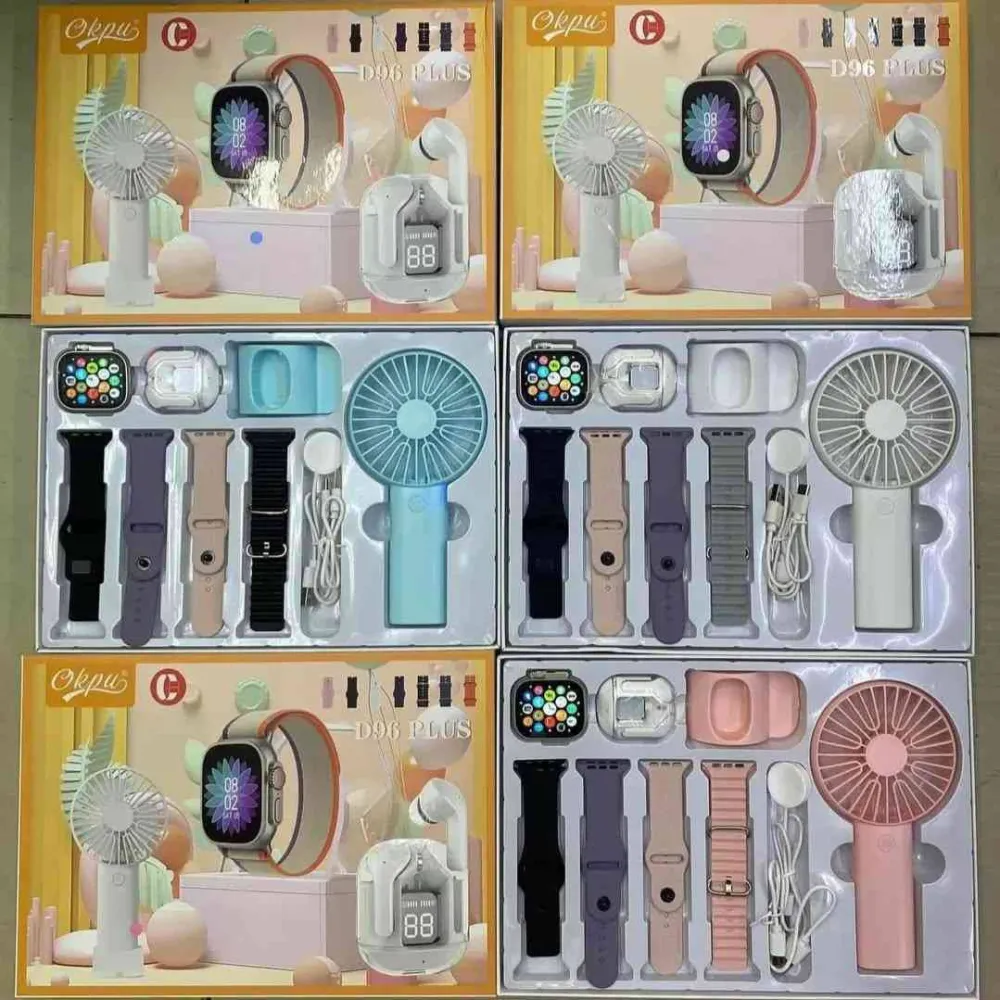 D96 Plus Premium Smartwatch Combo Gift Set - অরিজিনাল